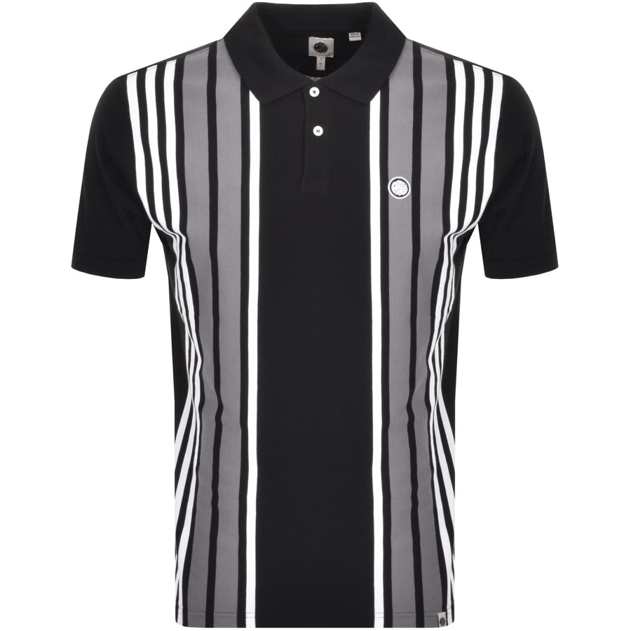 Alternative Image for ProductPretty Green Walsh Stripe Polo T Shirt Black1
